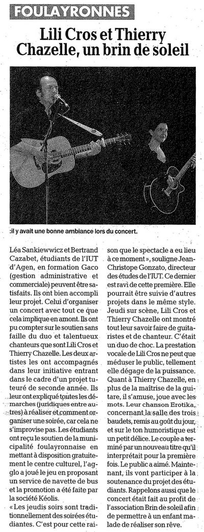 Le Petit Bleu, 26 mars 2010